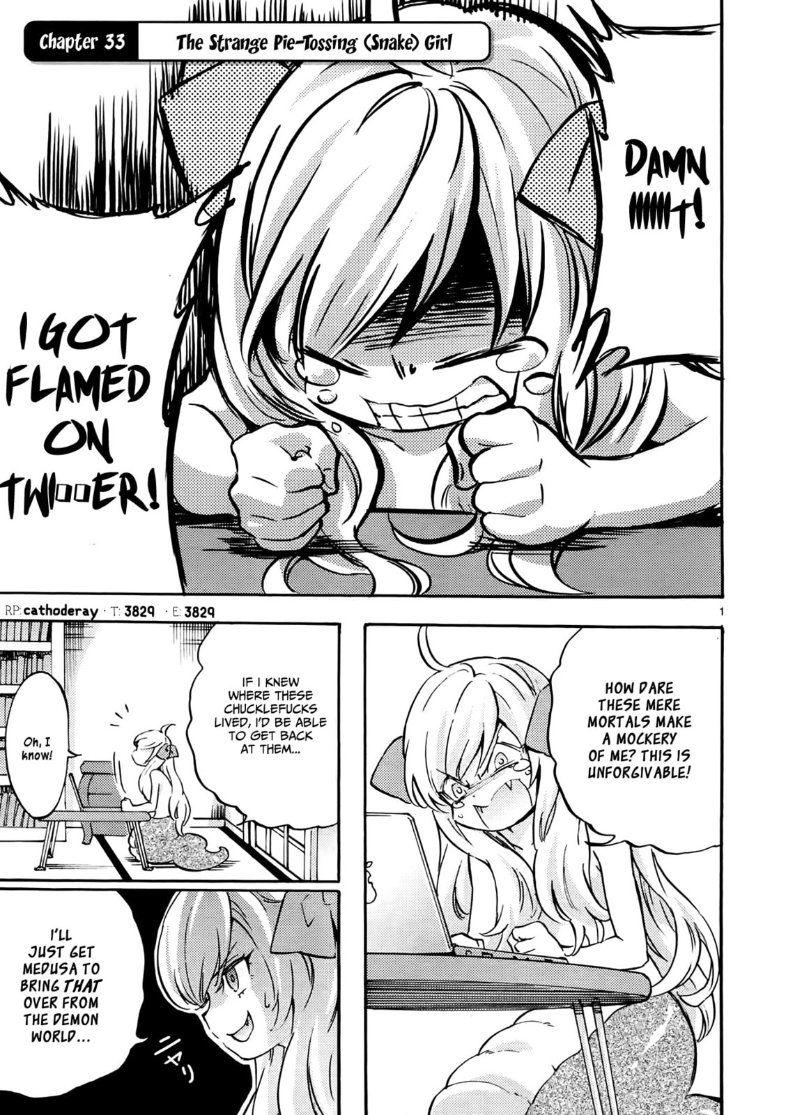 The Strange Pie-Tossing (Snake) Girl page 0